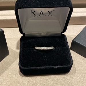 14k pave diamond band